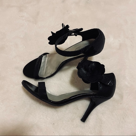Madeline Stuart Shoes - Madeline Stuart Black Flower Heels